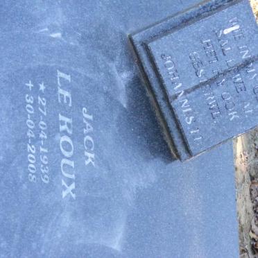 ROUX Johannes Jacobus, le 1939-2008