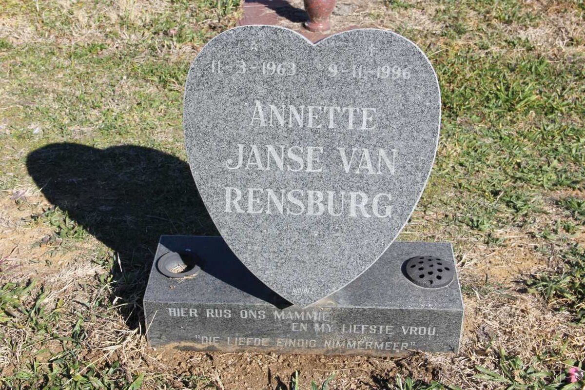 RENSBURG Annette, Janse van 1963-1996