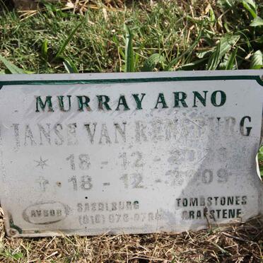 RENSBURG Murray Arno, Janse van 200?-2009