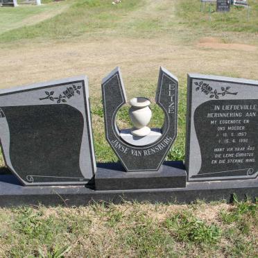 RENSBURG Elize, Janse van 1957-1992