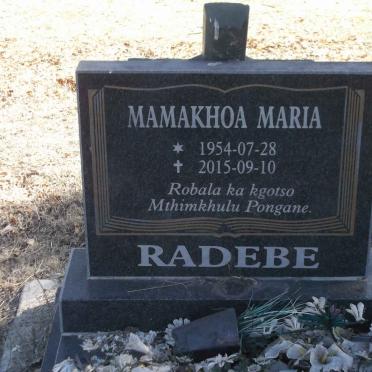 RADEBE Mamakhoa Maria 1954-2015