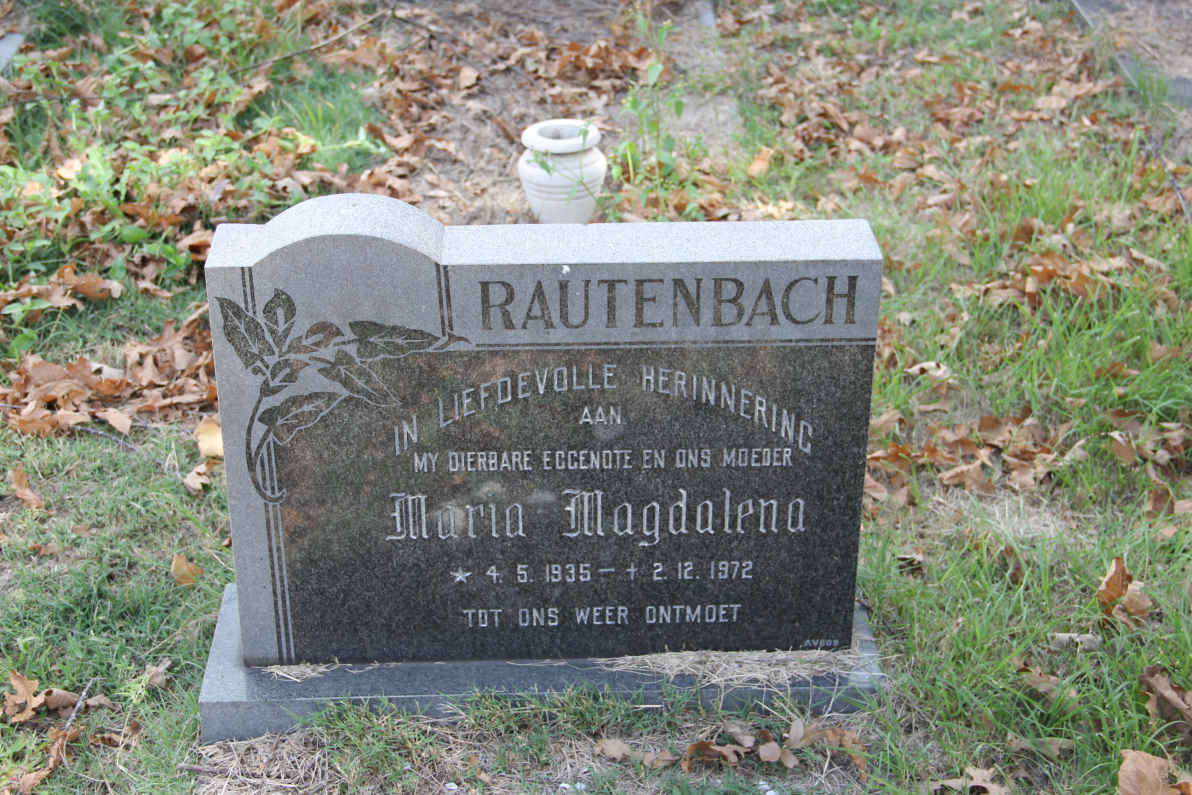 RAUTENBACH Maria Magdalena 1935-1972