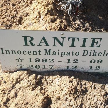 RANTIE Innocent Maipato Dikeledi 1992-2017