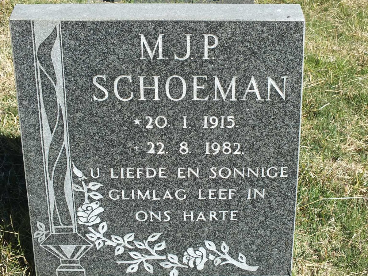 SCHOEMAN M.J.P. 1915-1982