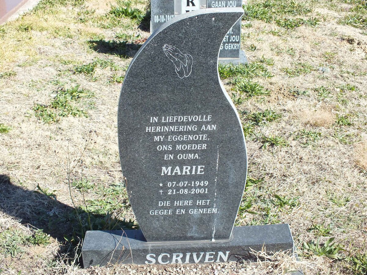 SCRIVEN Marie 1949-2001