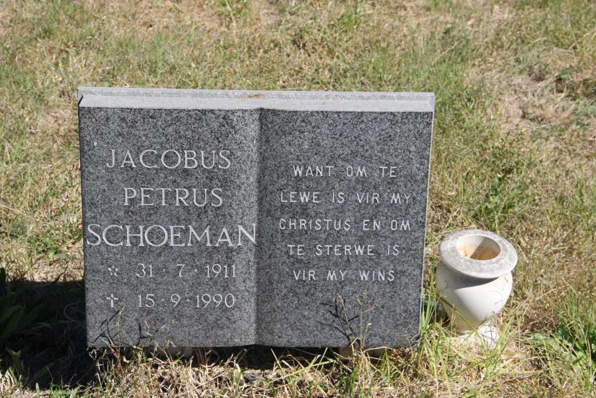 SCHOEMAN Jacobus Petrus 1911-1990