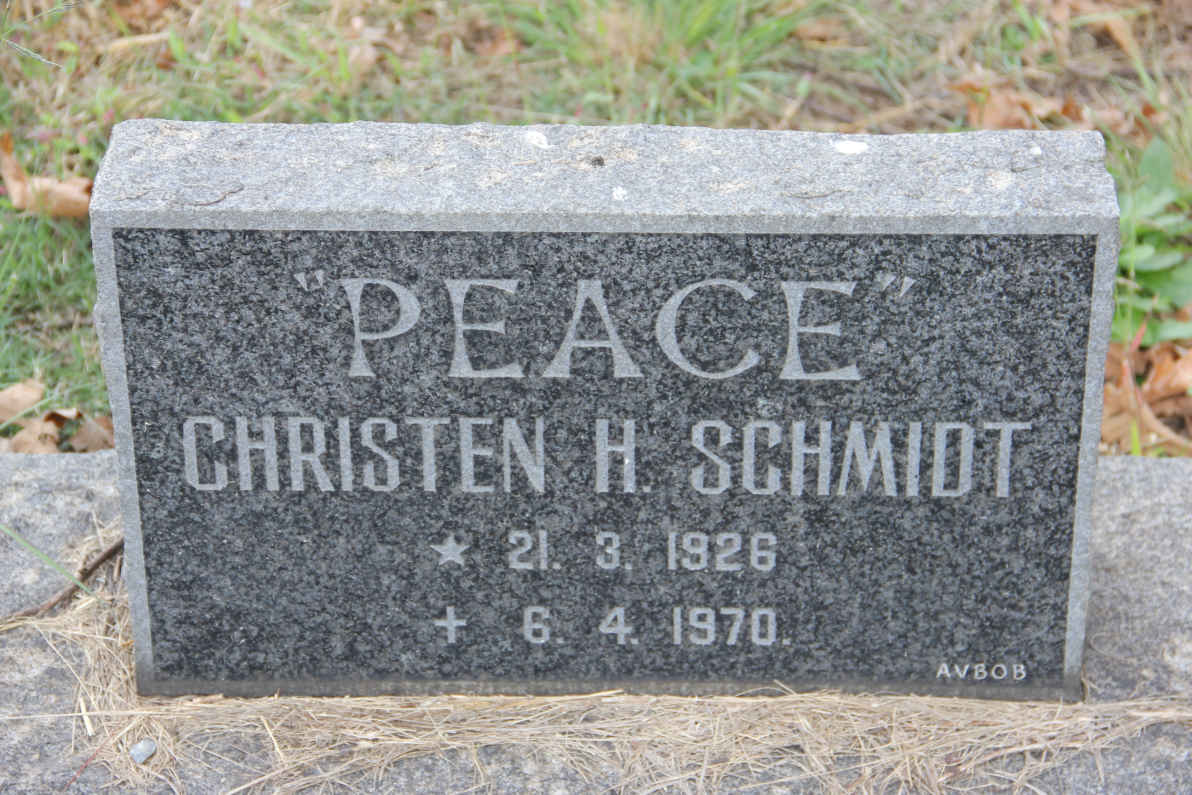 SCHMIDT Christen H. 1926-1970