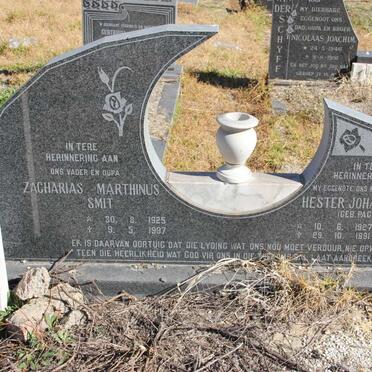 SMIT Zacharias Marthinus 1925-1997 &amp; Hester Johanna PAGE 1927-1991