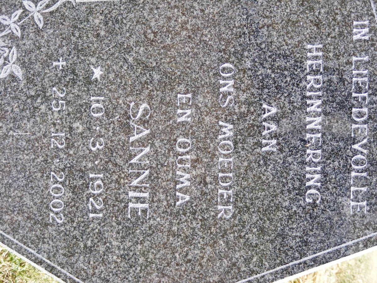 STIGLINGH Jan Hendrik 1919-1997 &amp; Sannie 1921-2002