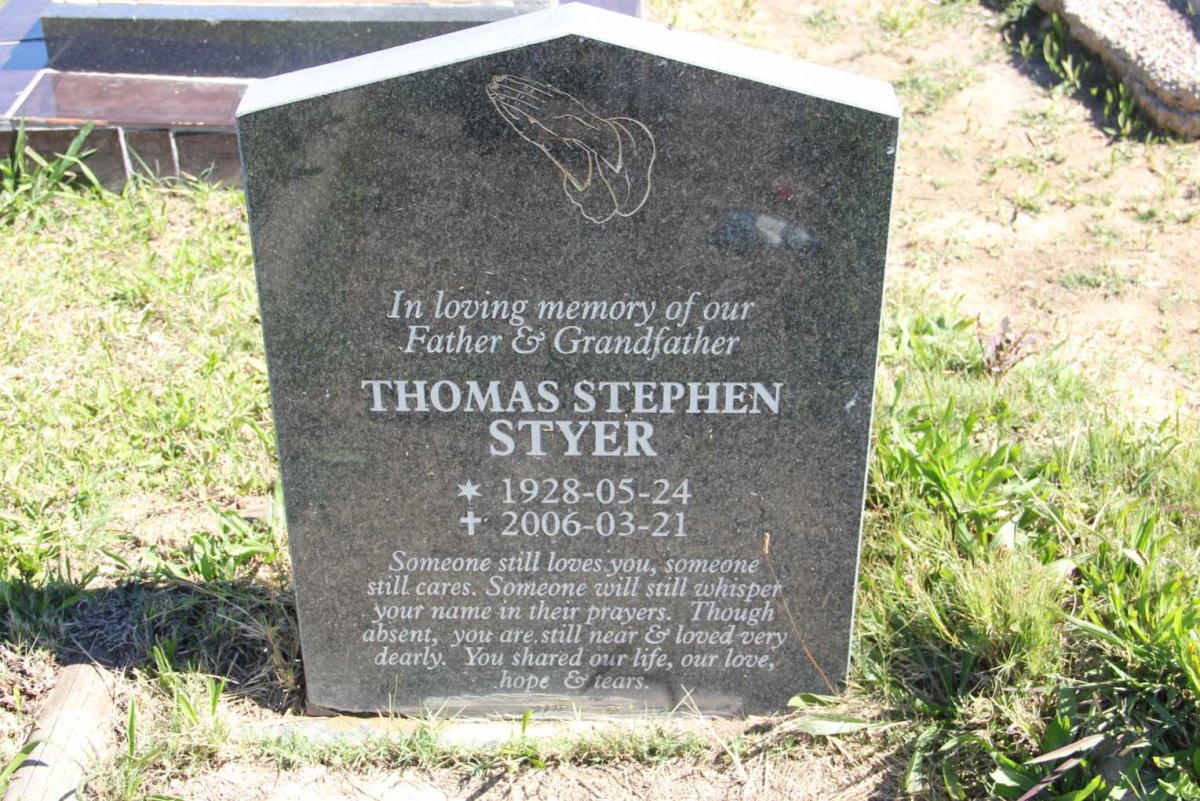 STYER Thomas Stephen 1928-2006