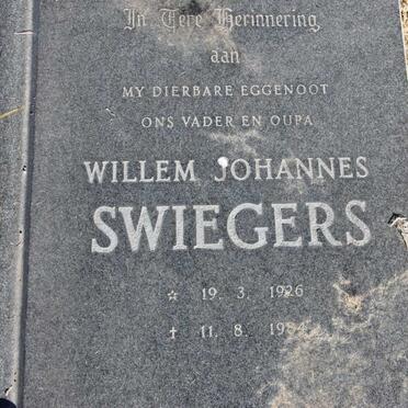 SWIEGERS Willem Johannes 1926-1984