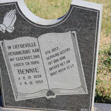 TALJAARD Hennie 1934-1993 &amp; Freda 1937-2011