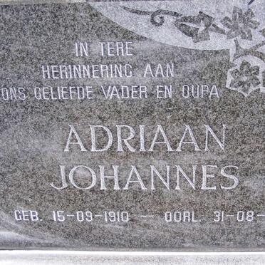 TROLLIP Adriaan Johannes 1910-1990 &amp; Cornelia Margaretha 1915-1990 