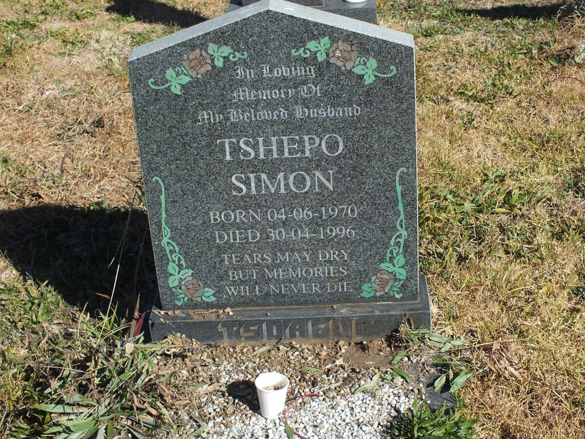TSDAEDI Tshepo Simon 1970-1996