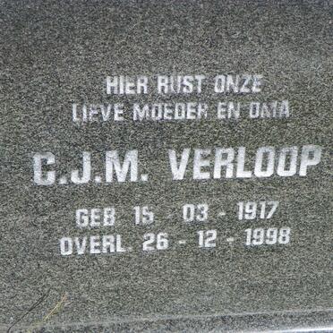 VERLOOP C.J.M. 1917-1998