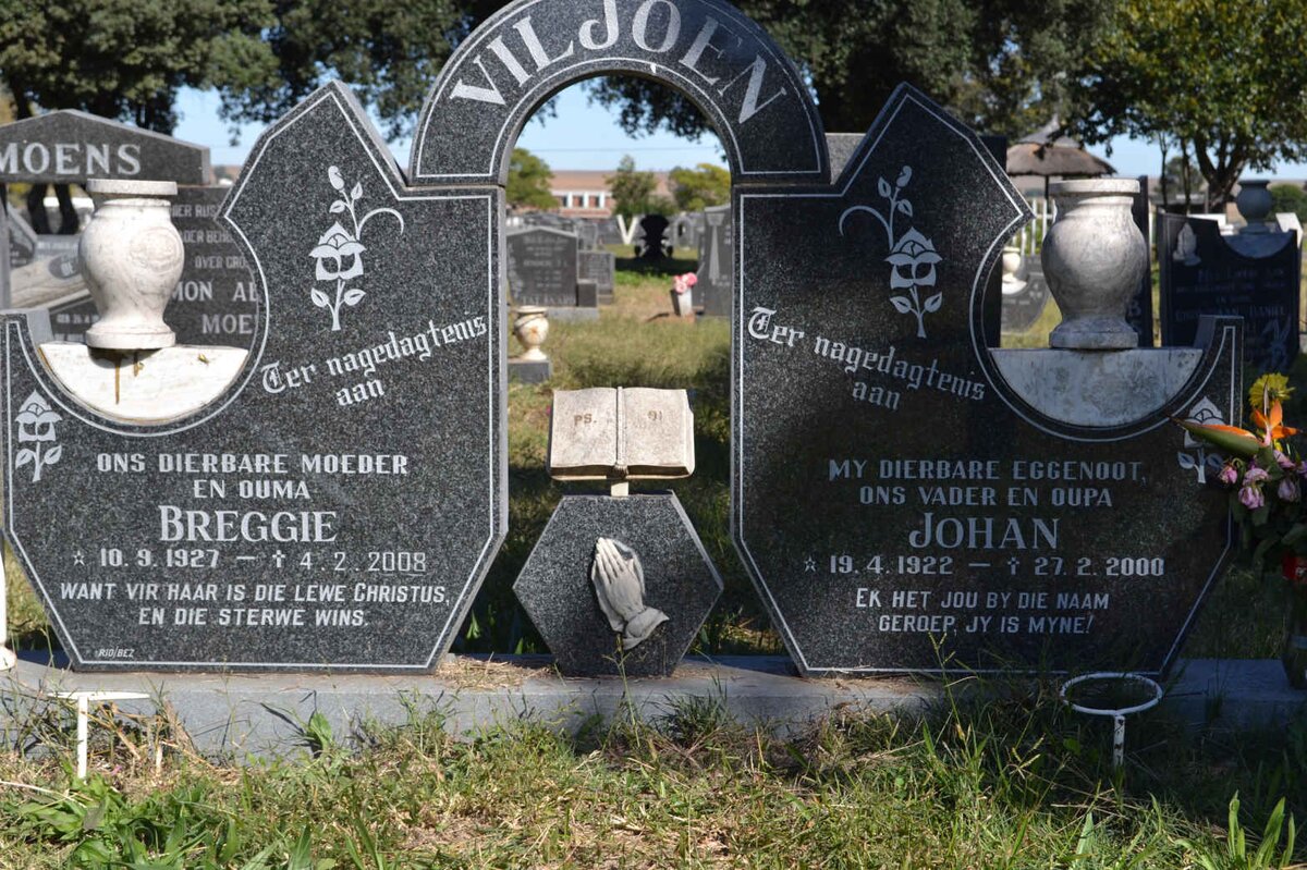 VILJOEN Johan 1922-2000 &amp; Breggie 1927-2008