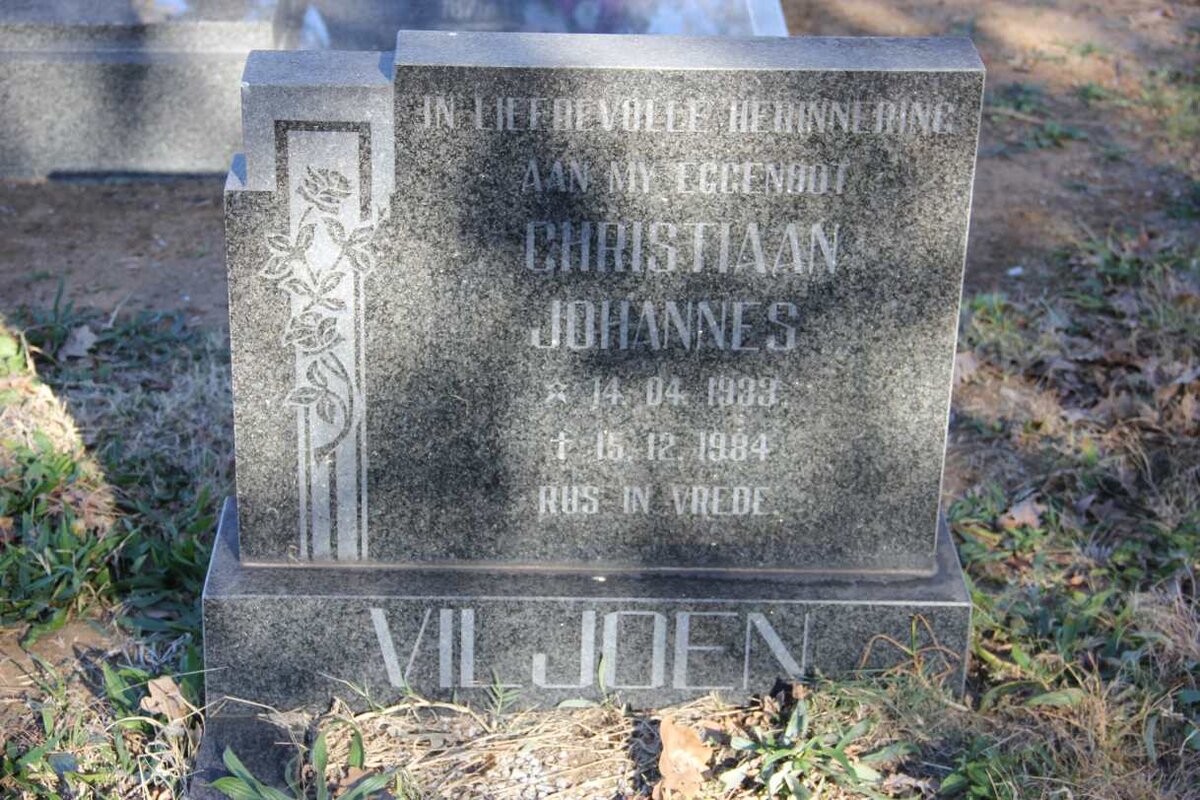 VILJOEN Christiaan Johannes 1933-1984