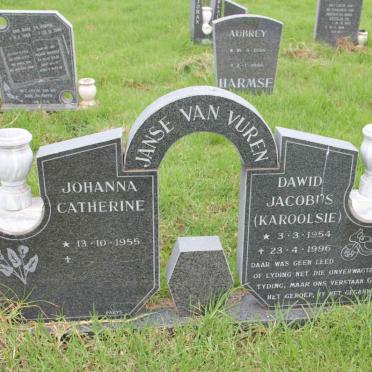 VUREN Dawid Jacobus, Janse van 1954-1996 &amp; Johanna Catherine 1955-