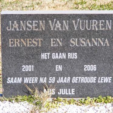 VUUREN Ernest, Jansen van -2001 &amp; Susanna -2006