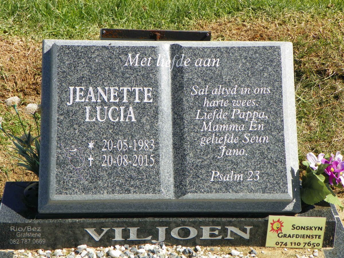 VILJOEN Jeanette Lucia 1983-2015