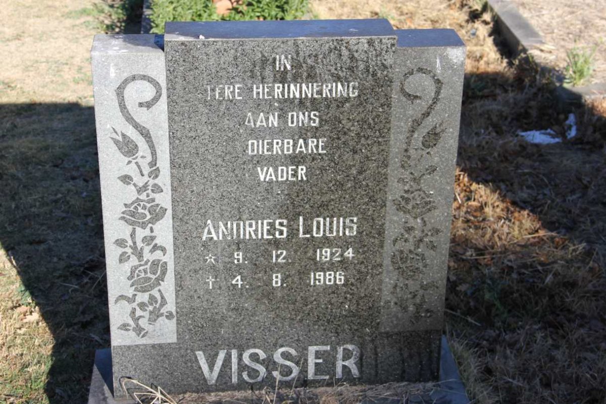 VISSER Andries Louis 1924-1986