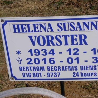 VORSTER Helena Susanna 1934-2016