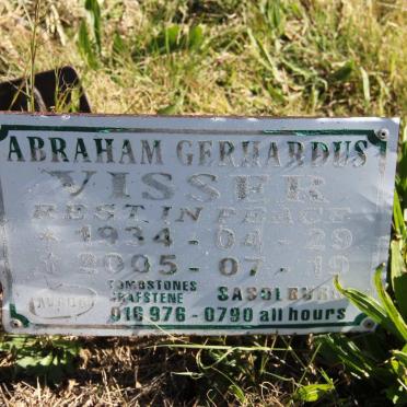 VISSER Abraham Gerhardus 1934-2005