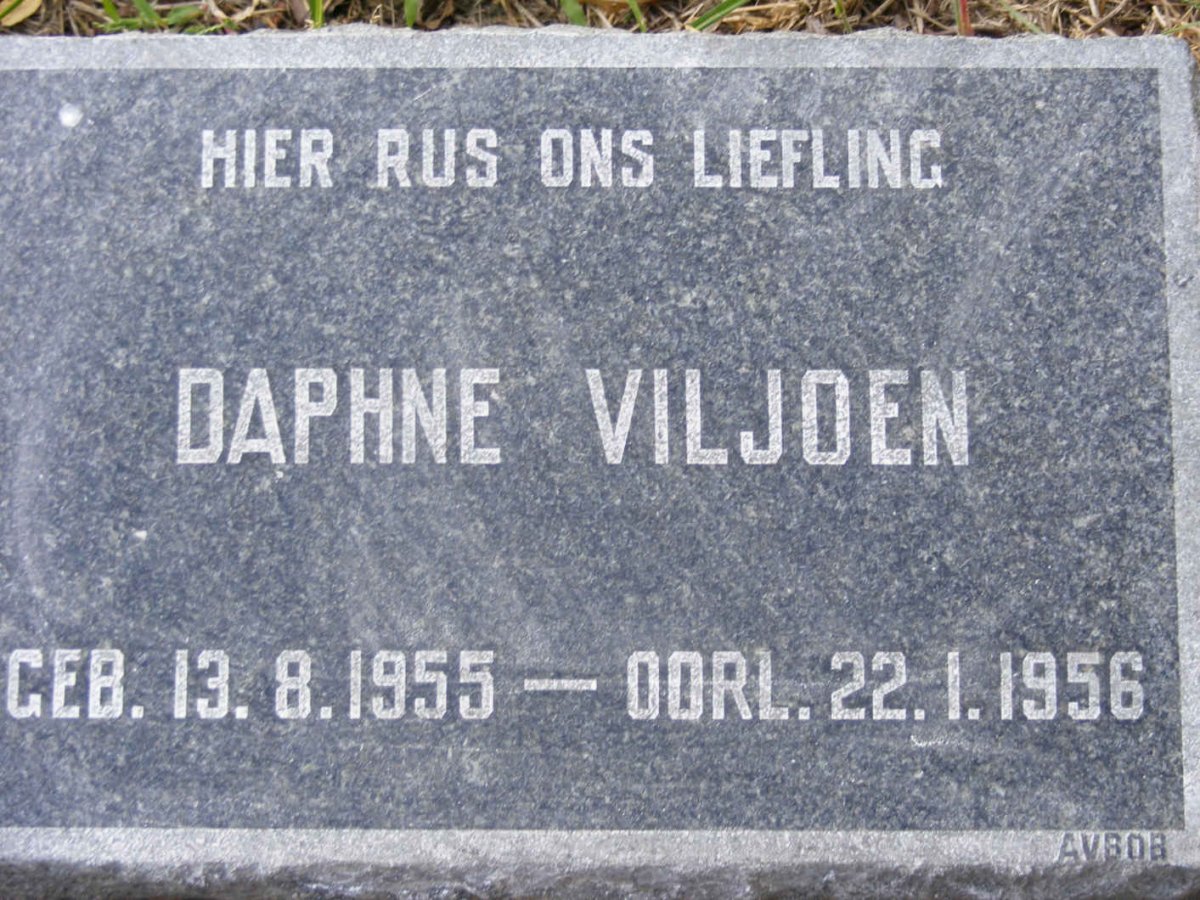 VILJOEN Daphne 1955-1956