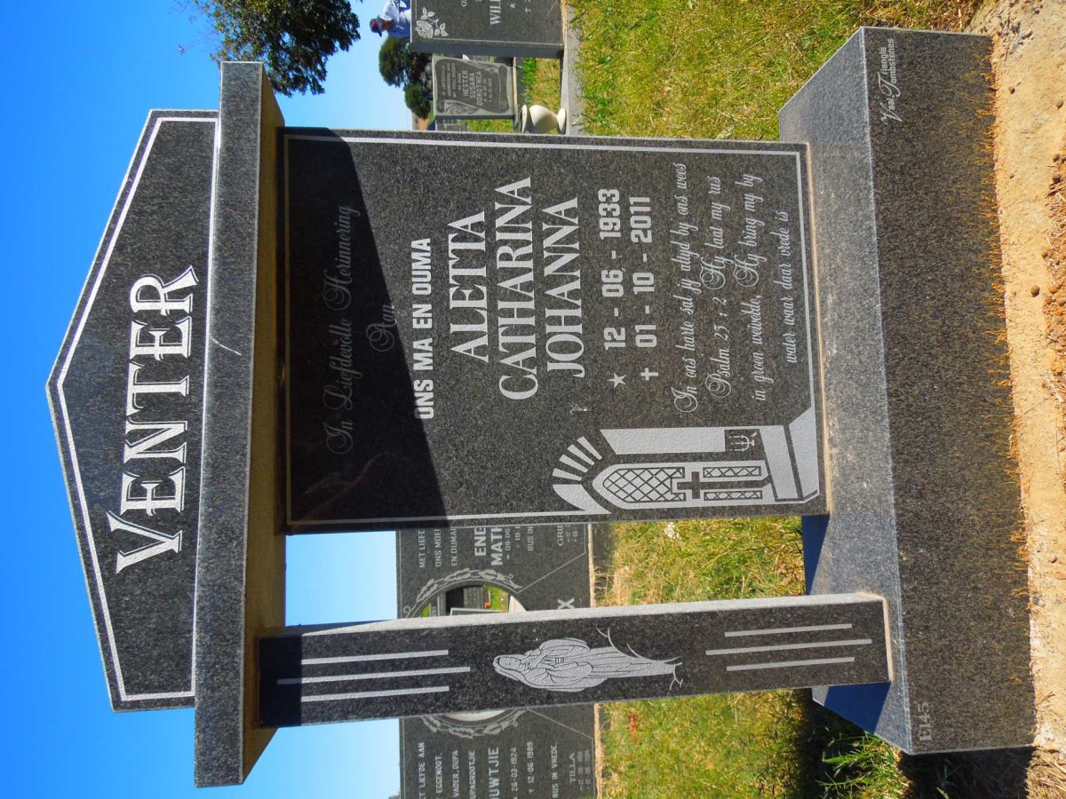 VENTER Aletta Catharina Johanna 1933-2011