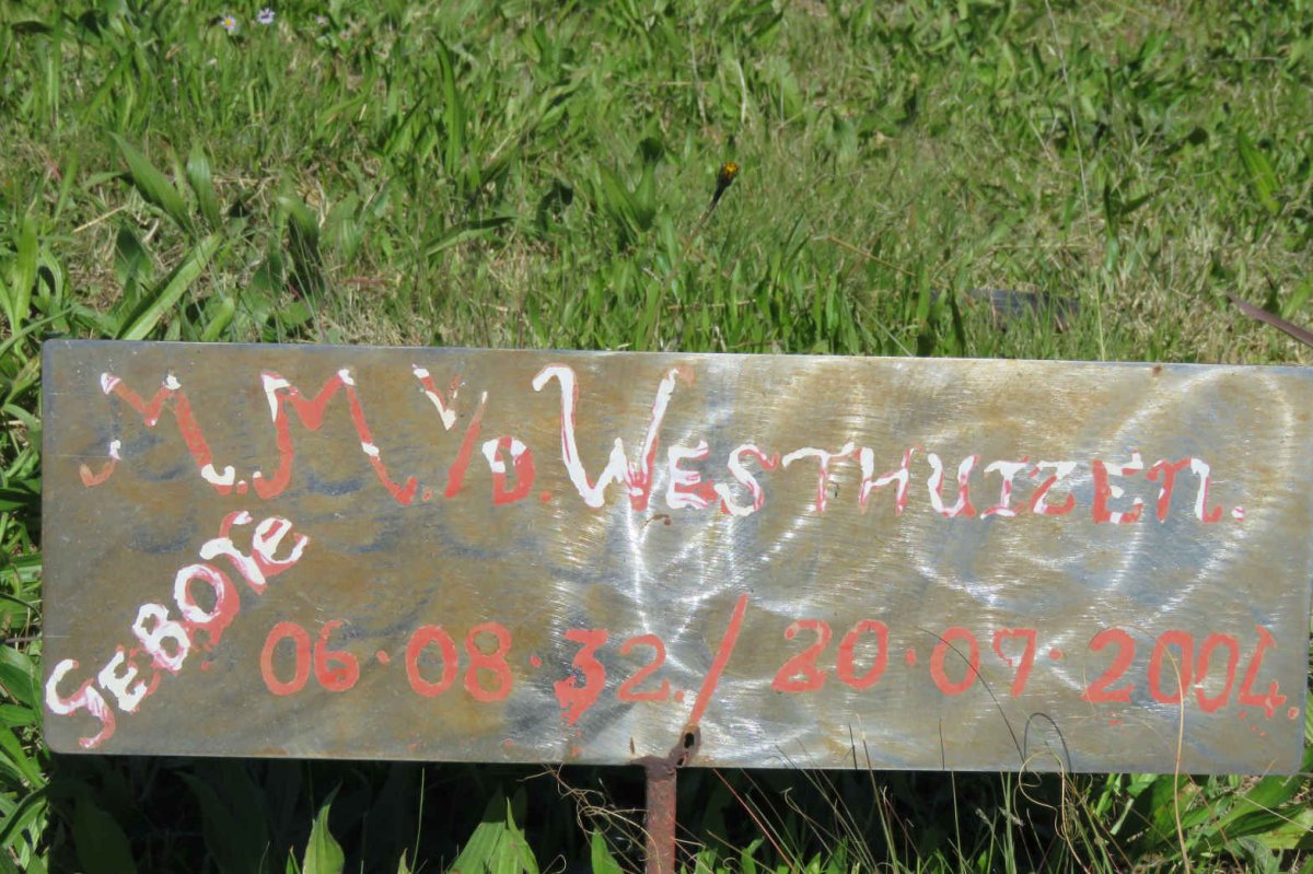 WESTHUIZEN M.M., v.d. 1932-2004