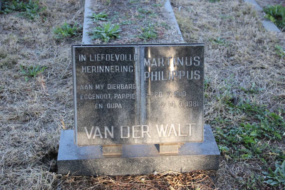 WALT Martinus Philippus, van der 1910-1981