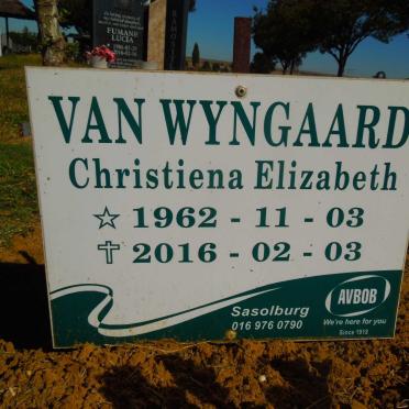 WYNGAARD Christiena Elizabeth, van 1962-2016