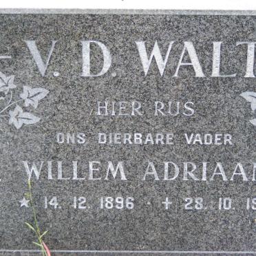 WALT Willem Adriaan, v.d. 1896-1971