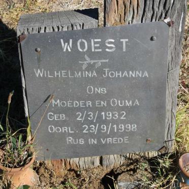 WOEST Wilhelmina Johanna 1932-1998