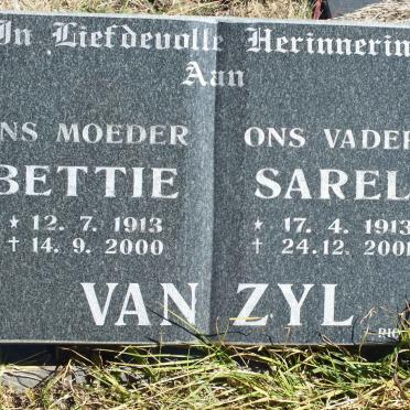 ZYL Sarel, van 1913-2001 &amp; Bettie 1913-2000