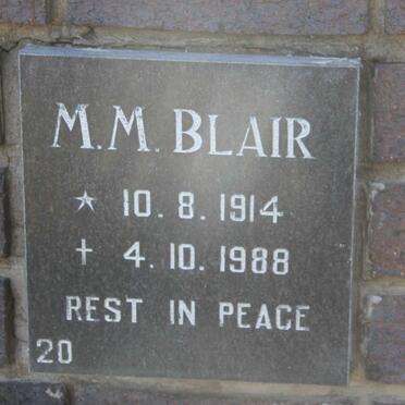 BLAIR M.M. 1914-1988