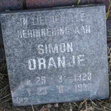 ORANJE Simon 192?-1996