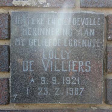 VILLIERS Lolly, de 1921-1987