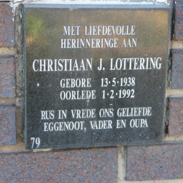 LOTTERING Christiaan J. 1938-1992
