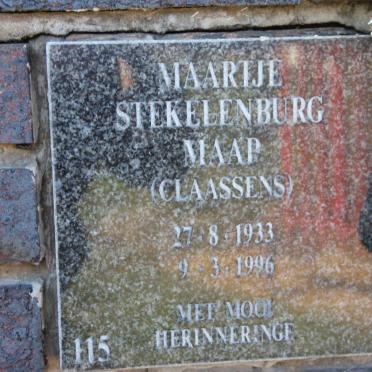 MAAP Maartje Stekelenburg nee CLAASSENS 1933-1996