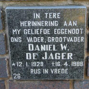 JAGER Daniel W., de 1929-1989