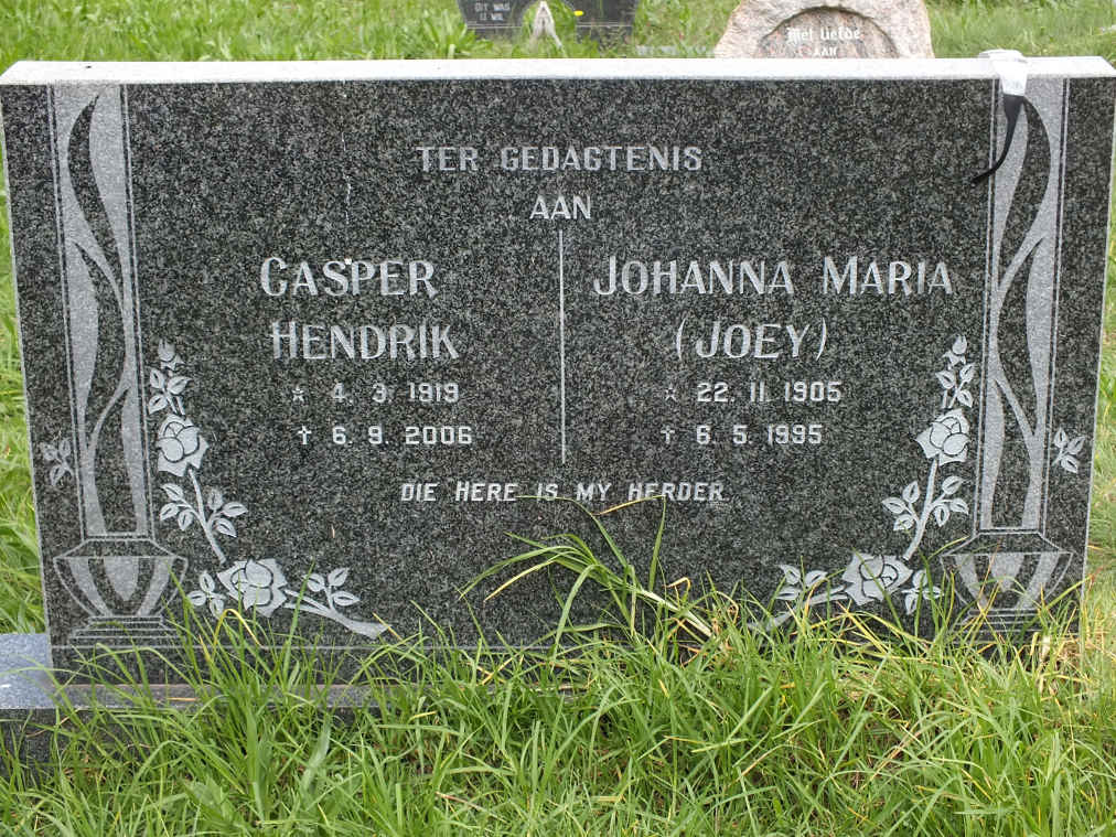 ? Casper Hendrik 1919-2006 &amp; Johanna Maria 1905-1995