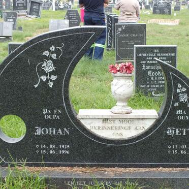 ? Johan 1925-1996 &amp; Hettie 1925-1996