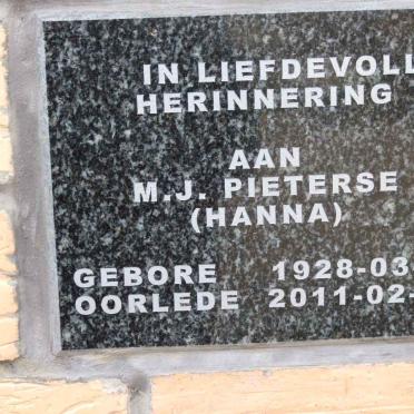 PIETERSE M.J. 1928-2011
