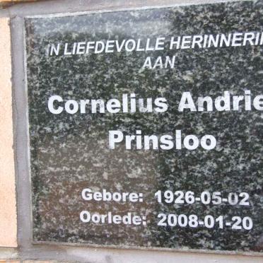 PRINSLOO Cornelius Andries 1926-2008