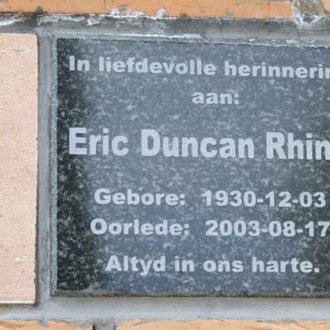 RHIND Eric Duncan 1930-2003