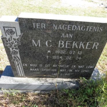 BEKKER M.C. 1932-1994