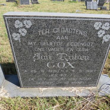 COX Jan Ruben 1930-1987