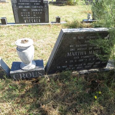 CROUS Martha Maria nee STEMMETT 1926-1991 _1