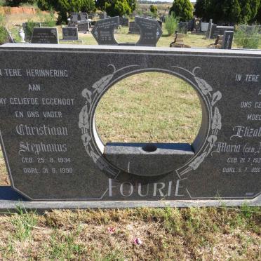 FOURIE Christiaan Stephanus 1934-1990 &amp; Elizabeth Maria NAUDE 1938-2006